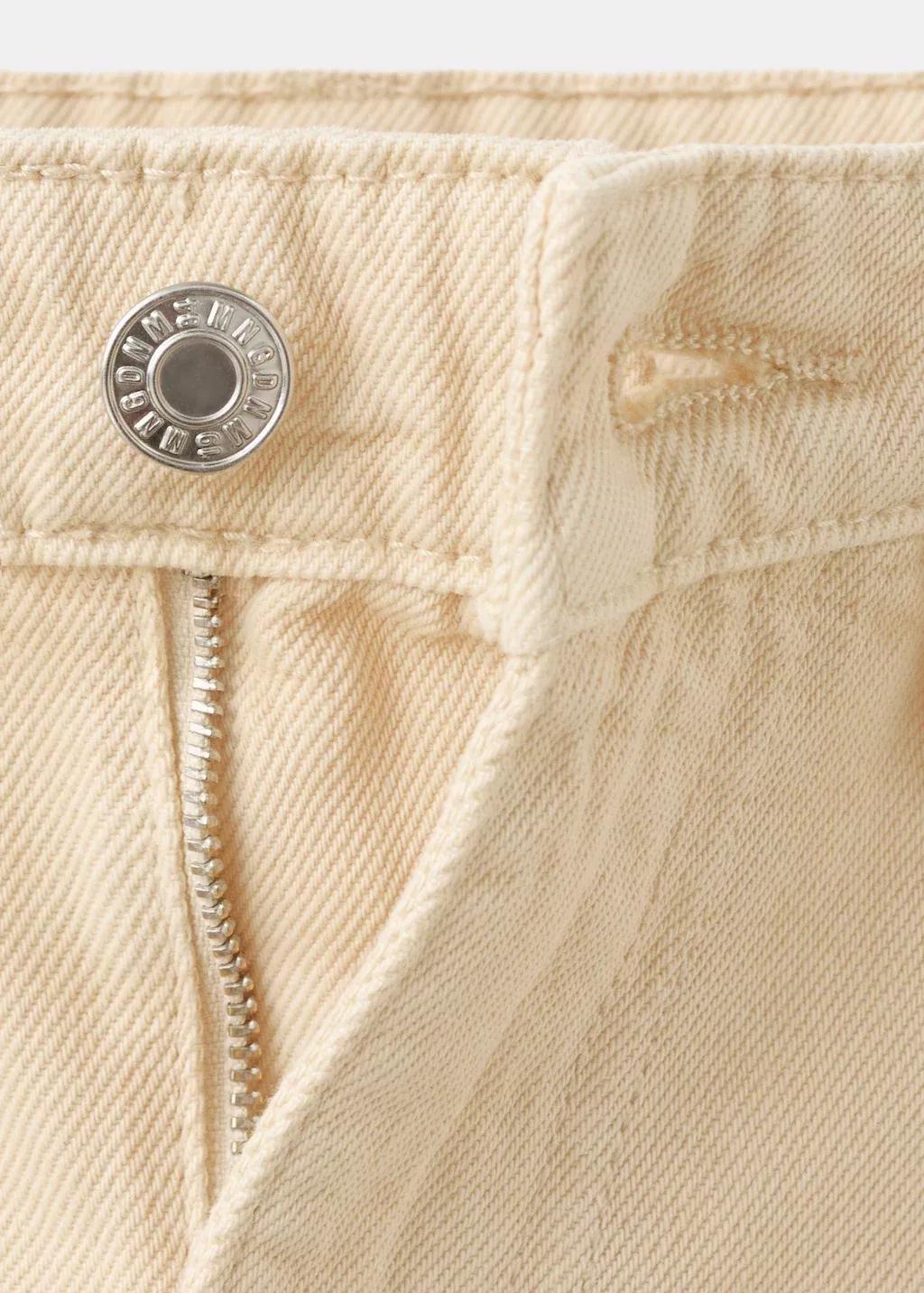 Yellow Wide Leg Mid-Rise Jeans, Yellow, large image number 1