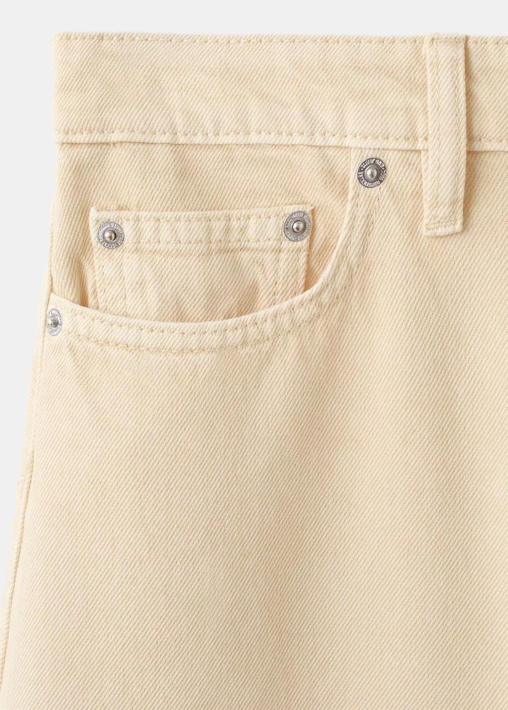 Yellow Wide Leg Mid-Rise Jeans, Yellow, large image number 5