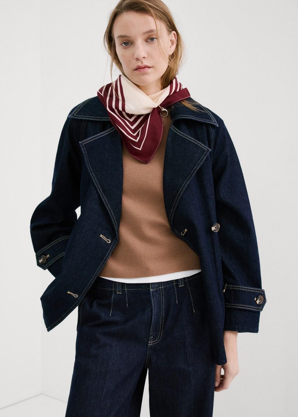 Blue Wide Leg Mid-Rise Jeans, Open Blue, large image number 4