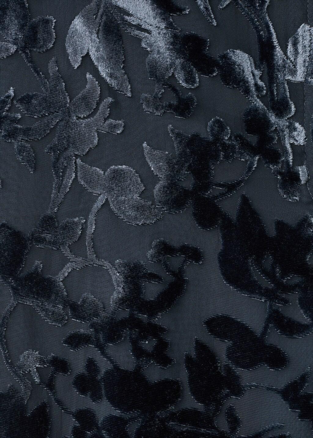 Blue Straight Devore Trousers, Dark Blue, large image number 5