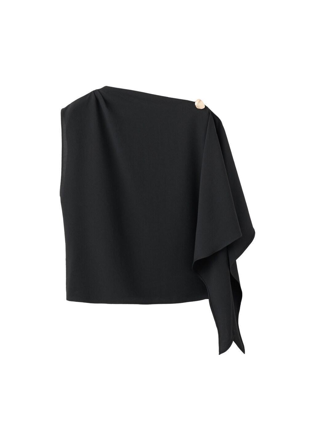 Black Jumpsuit With Draped Detail Belt, 0201_99, large image number 7