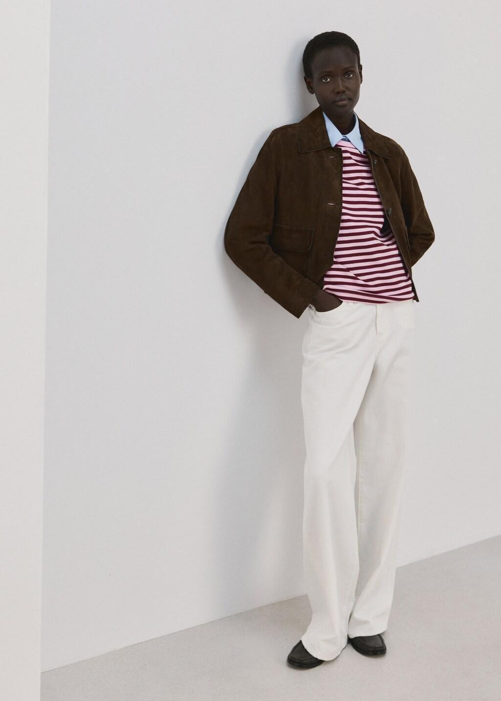 Pink Striped Short-Sleeved T-Shirt, Light-Pastel Pink, large image number 0