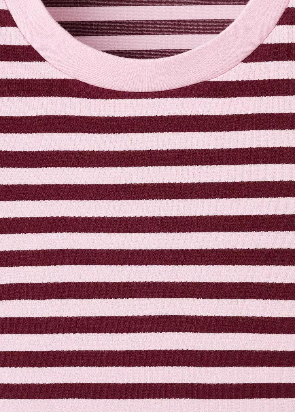 Pink Striped Short-Sleeved T-Shirt, Light-Pastel Pink, large image number 1