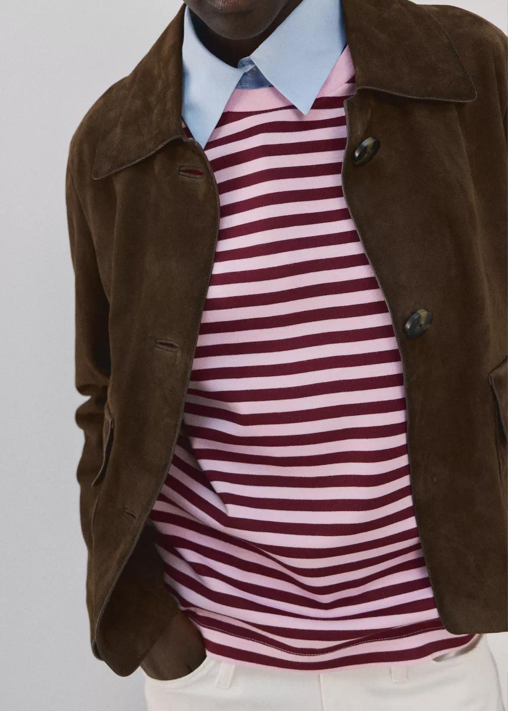 Pink Striped Short-Sleeved T-Shirt, Light-Pastel Pink, large image number 3