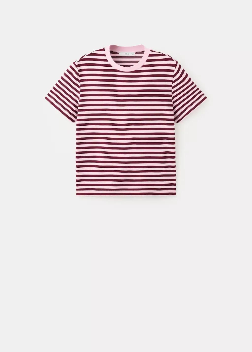 Pink Striped Short-Sleeved T-Shirt, Light-Pastel Pink, large image number 7