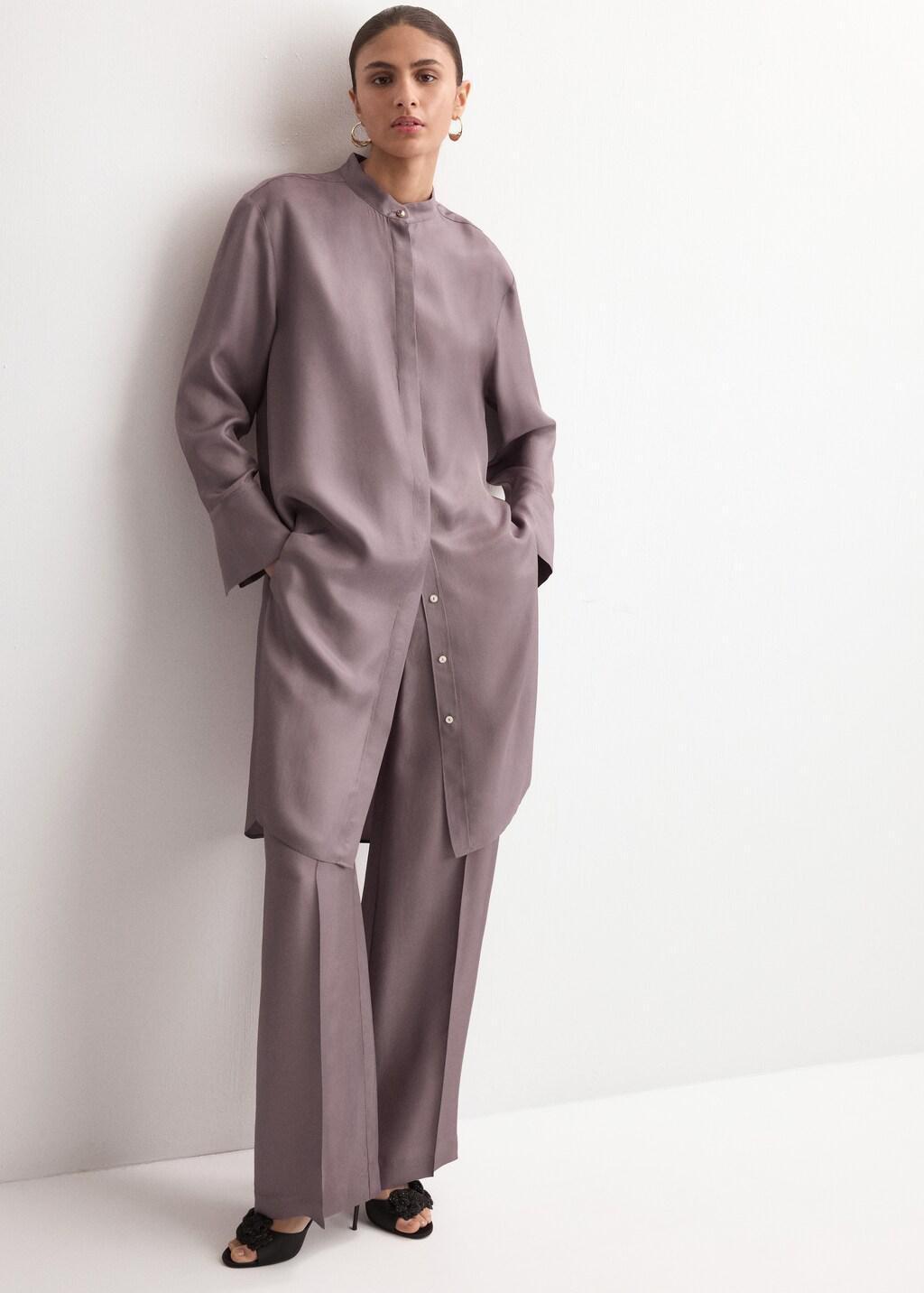 Pink Lt Pastel Straight Mid-Rise Trousers, Light-Pastel Pink, large image number 0