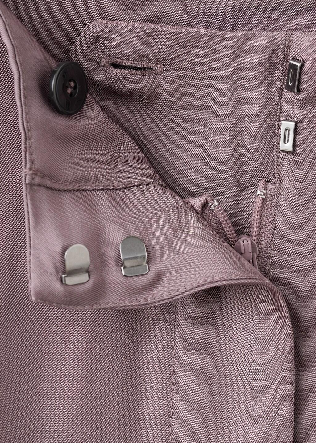 Pink Lt Pastel Straight Mid-Rise Trousers, Light-Pastel Pink, large image number 1