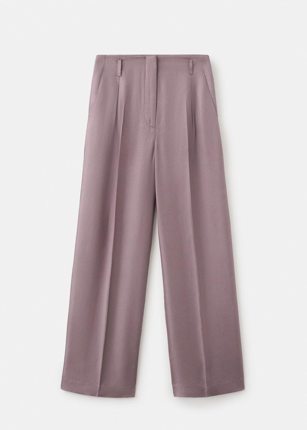 Pink Lt Pastel Straight Mid-Rise Trousers, Light-Pastel Pink, large image number 7