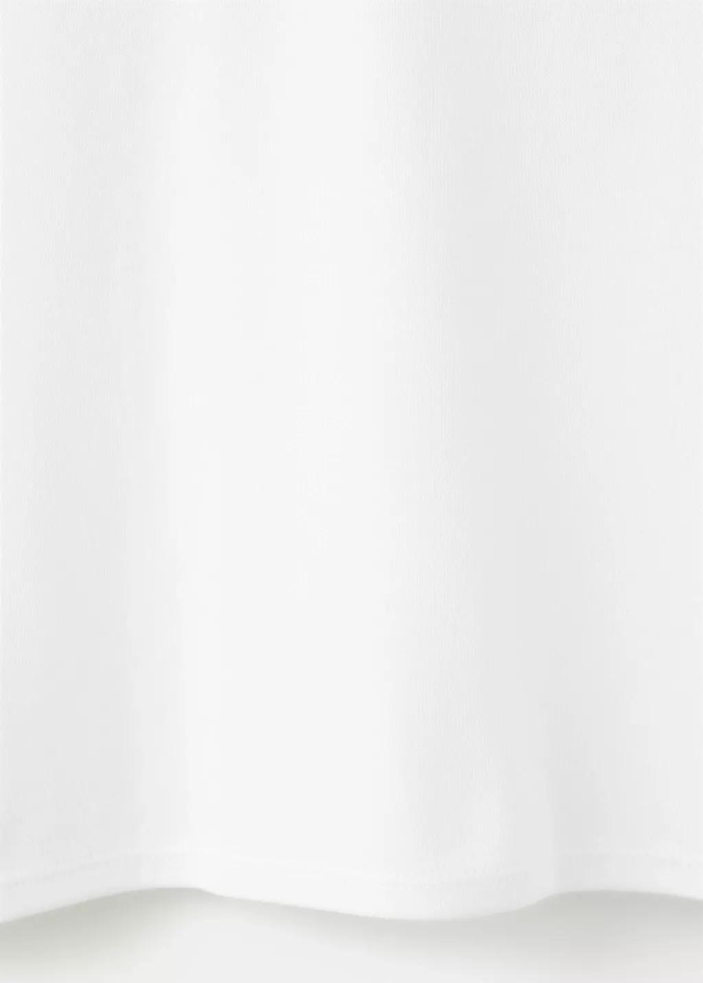 White V-Neck Cotton T-Shirt, 0201_01, large image number 4
