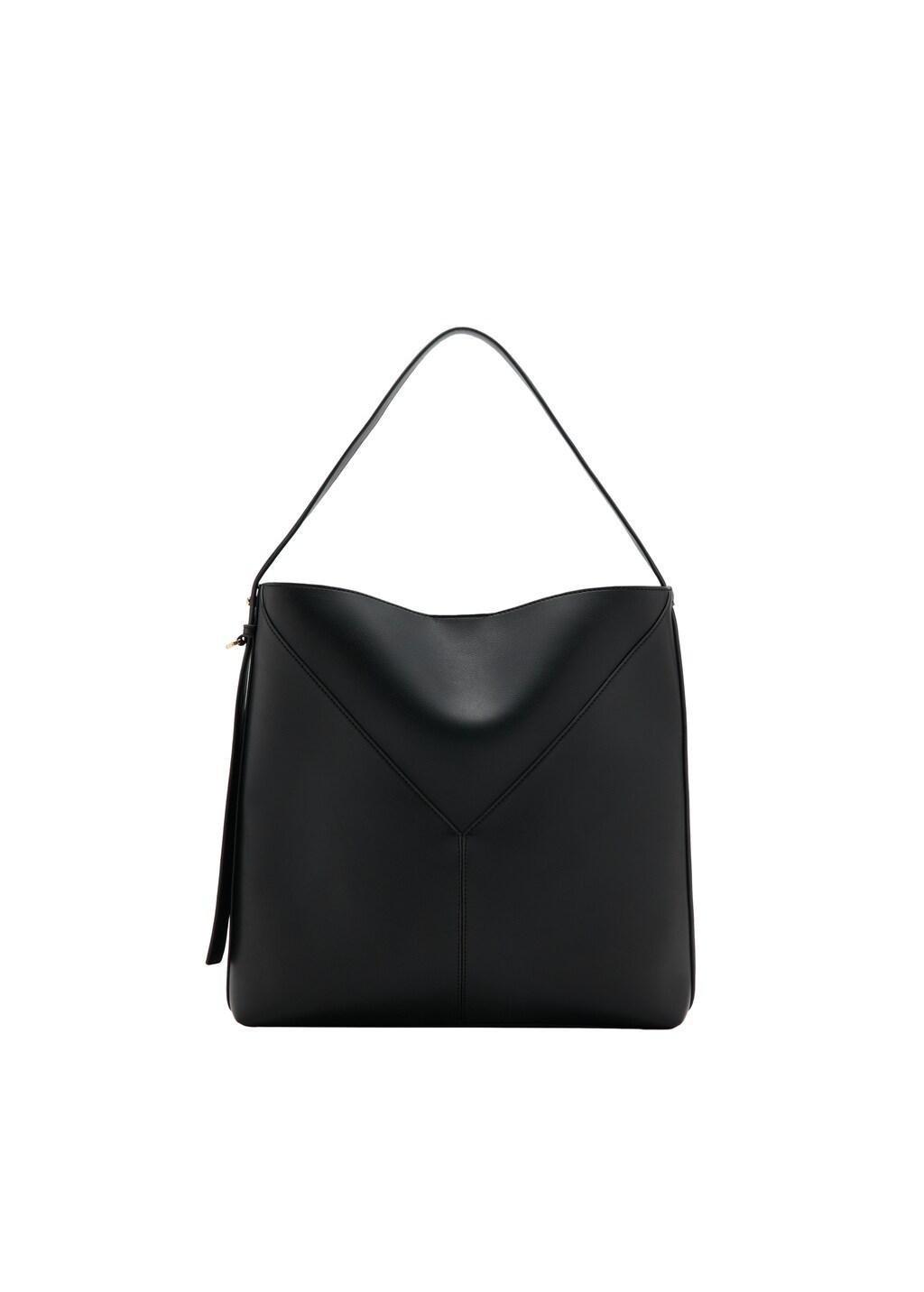 Black Large Bucket Bag, Black, large image number 3