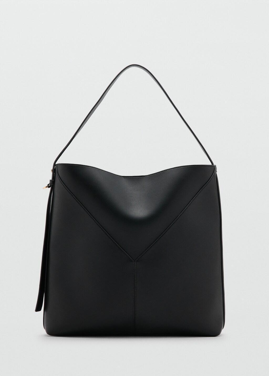 Black Large Bucket Bag, Black, large image number 4