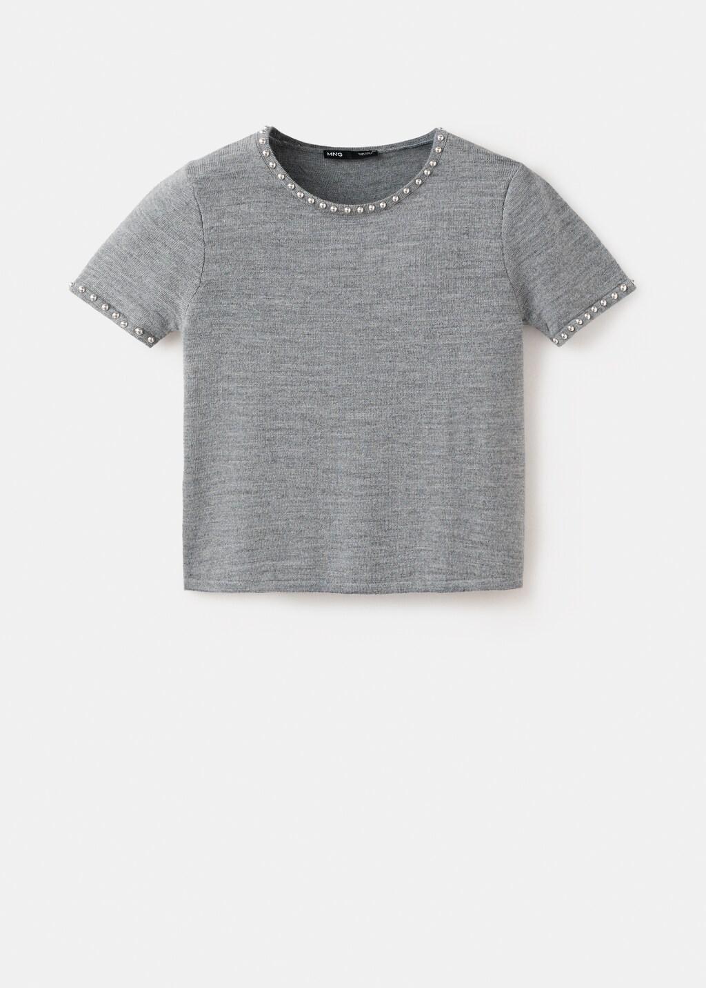 Grey Studded Knitted Sweater, 0201_94, large image number 7