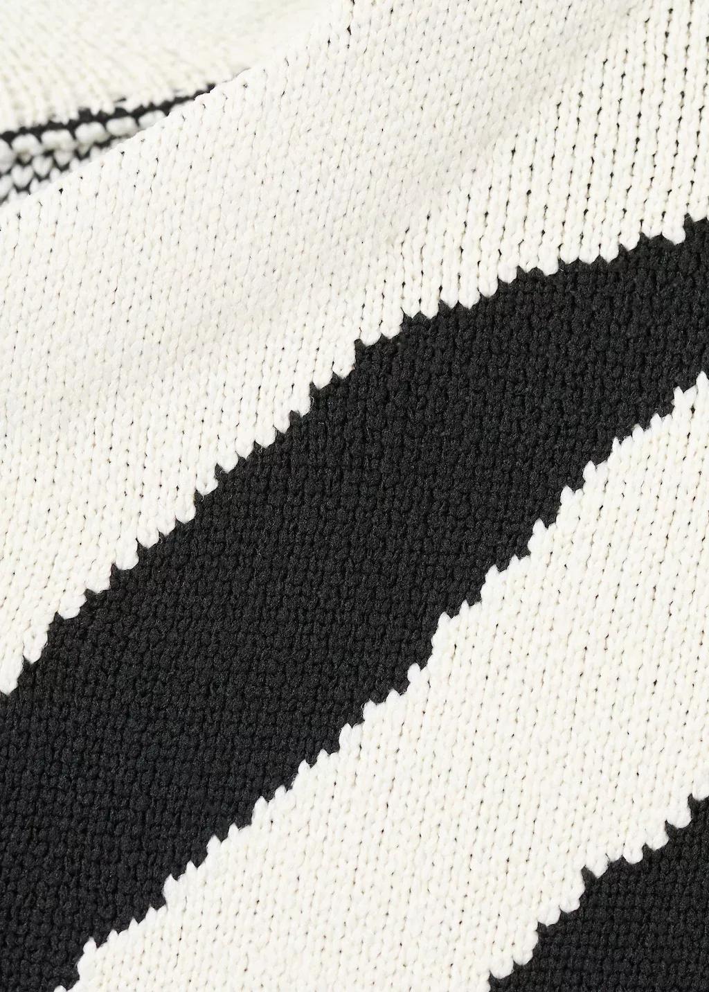 Black Zebra Print Knitted Jumper, 0201_99, large image number 1