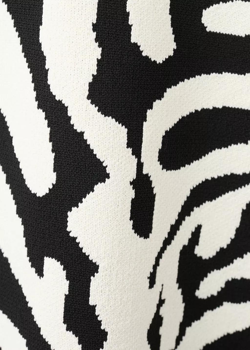 Black Zebra Print Knitted Jumper, 0201_99, large image number 5