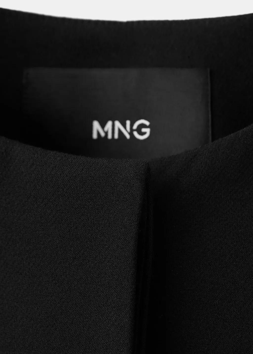 Black Crop Suit Blazer, 0201_99, large image number 1