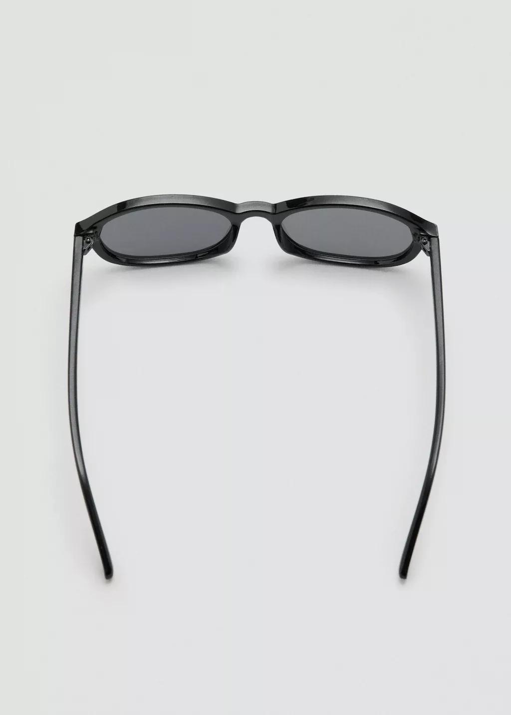 Black Semi-Transparent Frame Sunglasses, Black, large image number 1