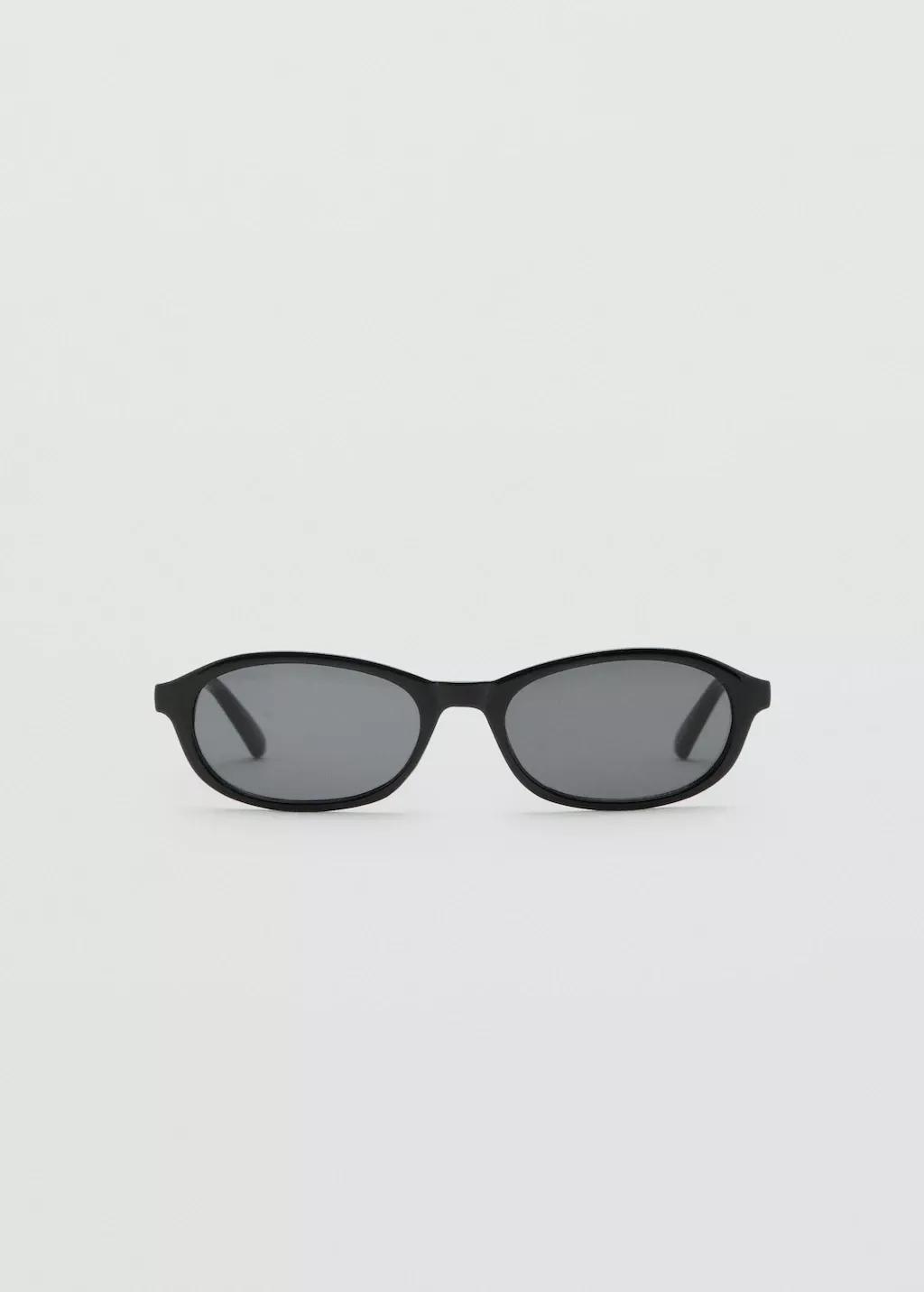 Black Semi-Transparent Frame Sunglasses, Black, large image number 3