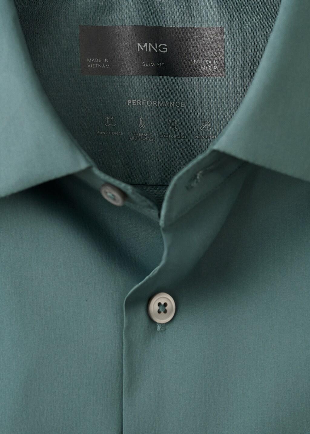 Green Comfort Stretch Non-Iron Shirt, Medium Green, medium