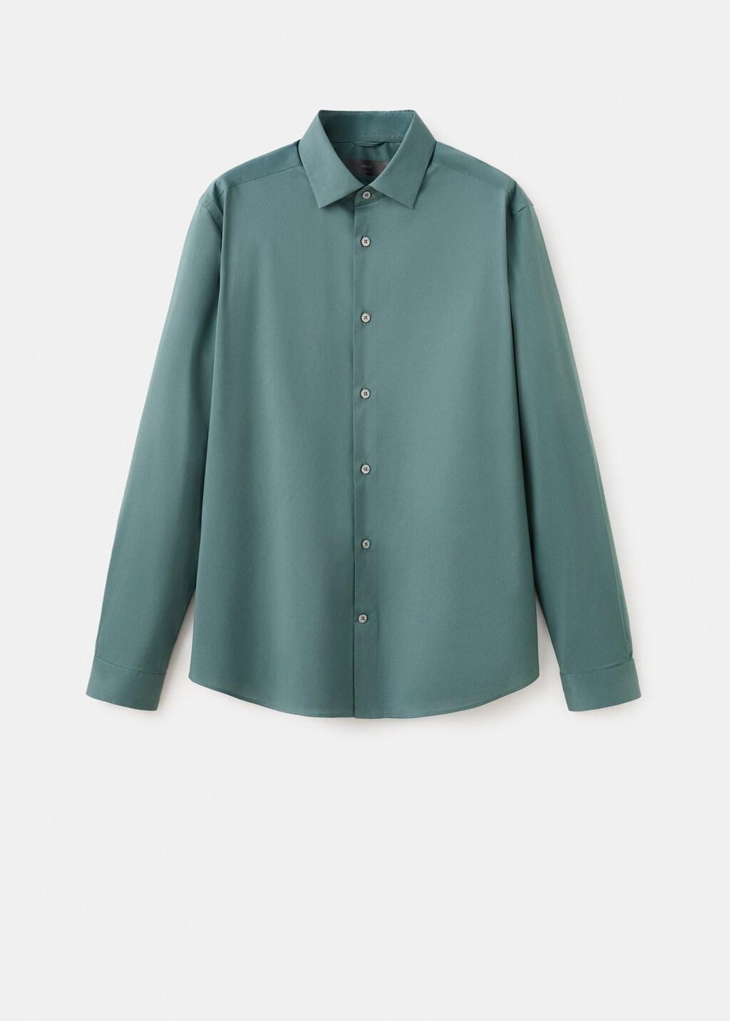 Green Comfort Stretch Non-Iron Shirt, Medium Green, large image number 7