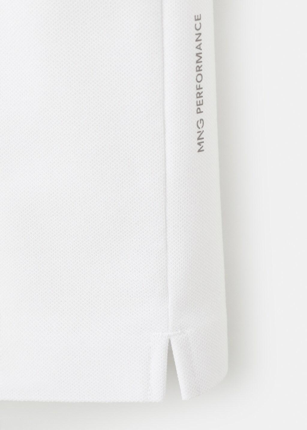 WHITE Comfort stretch piqu&eacute; polo, White, large image number 5