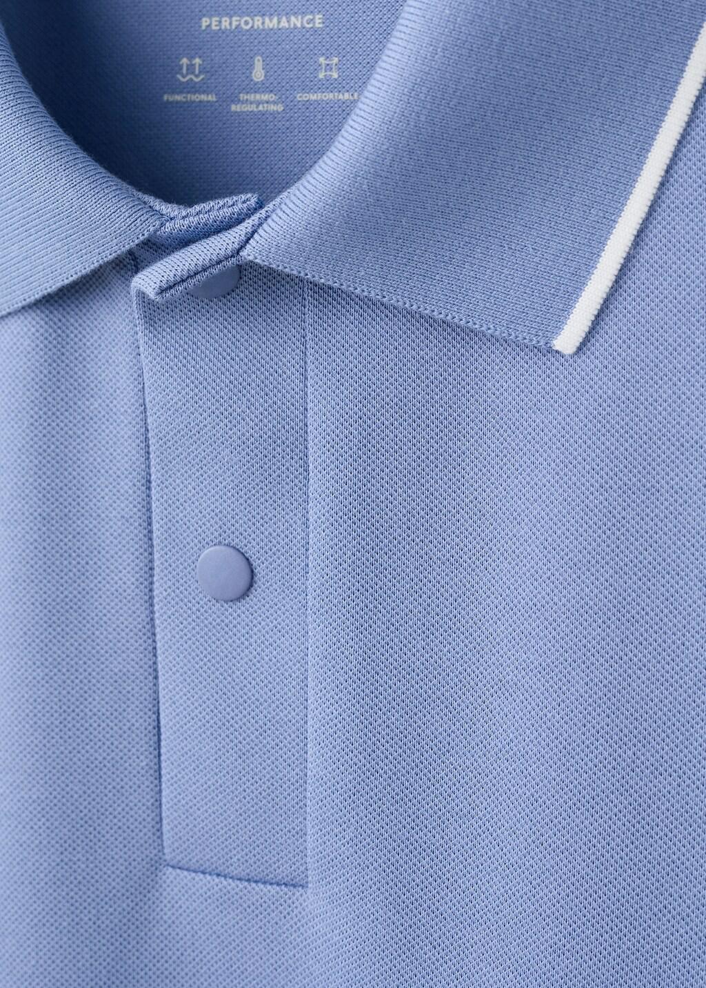 LT-PASTEL BLUE Comfort stretch piqu&eacute; polo, Light-Pastel Blue, medium