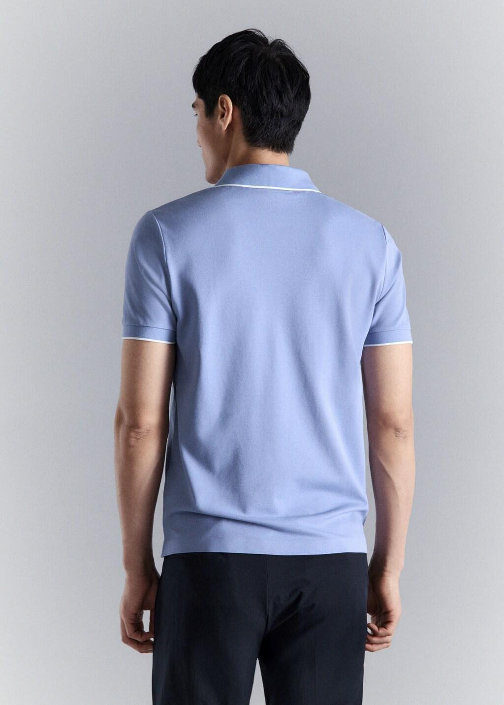 Blue Lt Pastel Comfort Stretch Coolmax Pique Polo, 0201_51, medium