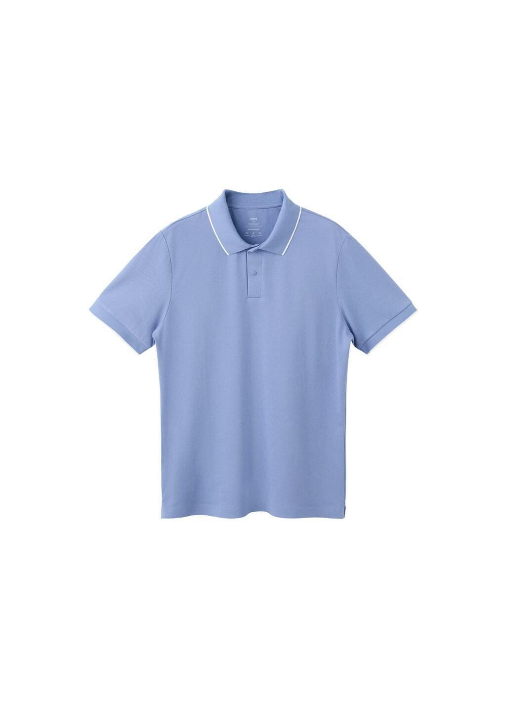 LT-PASTEL BLUE Comfort stretch piqu&eacute; polo, Light-Pastel Blue, large image number 6