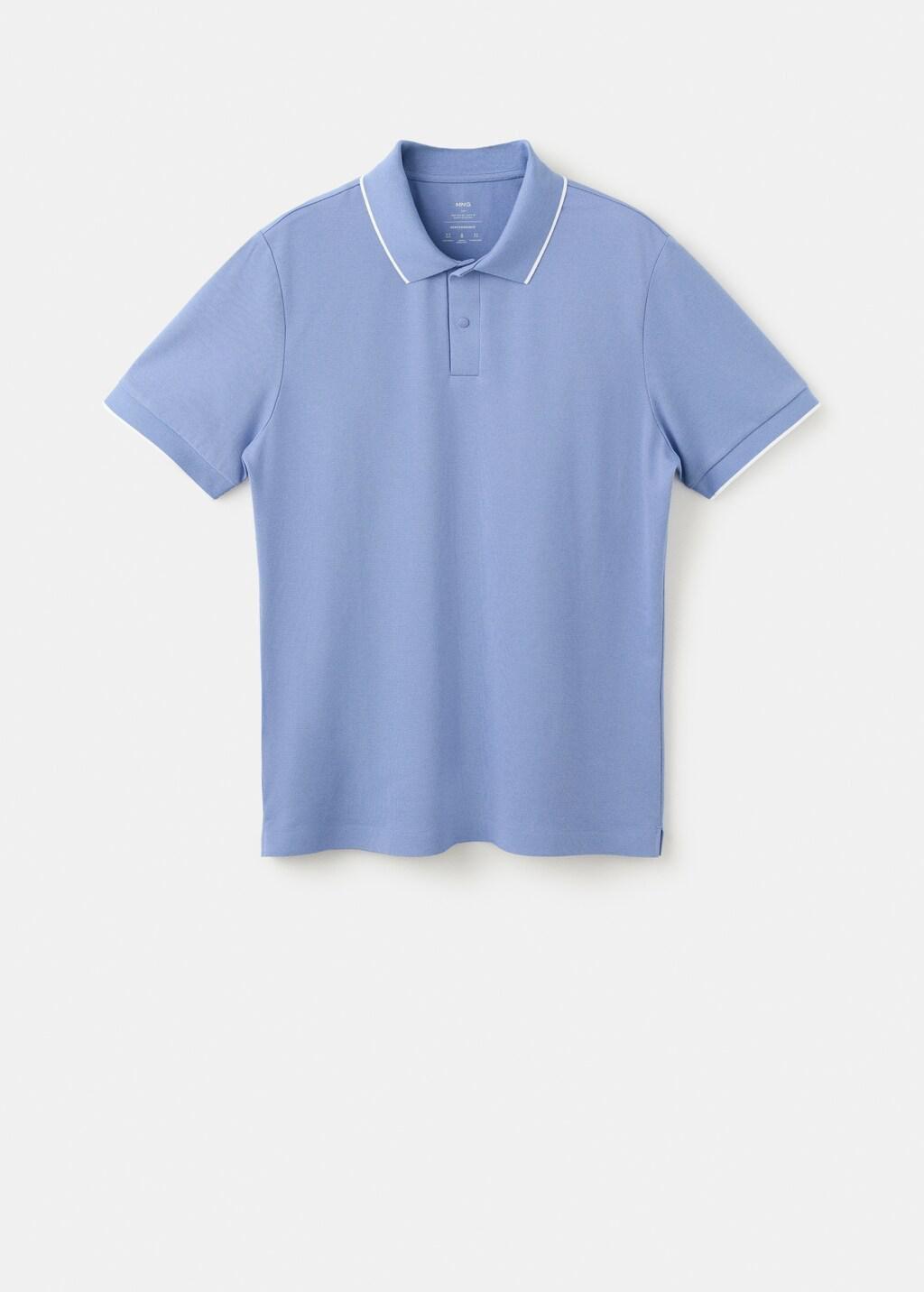 LT-PASTEL BLUE Comfort stretch piqu&eacute; polo, Light-Pastel Blue, large image number 7