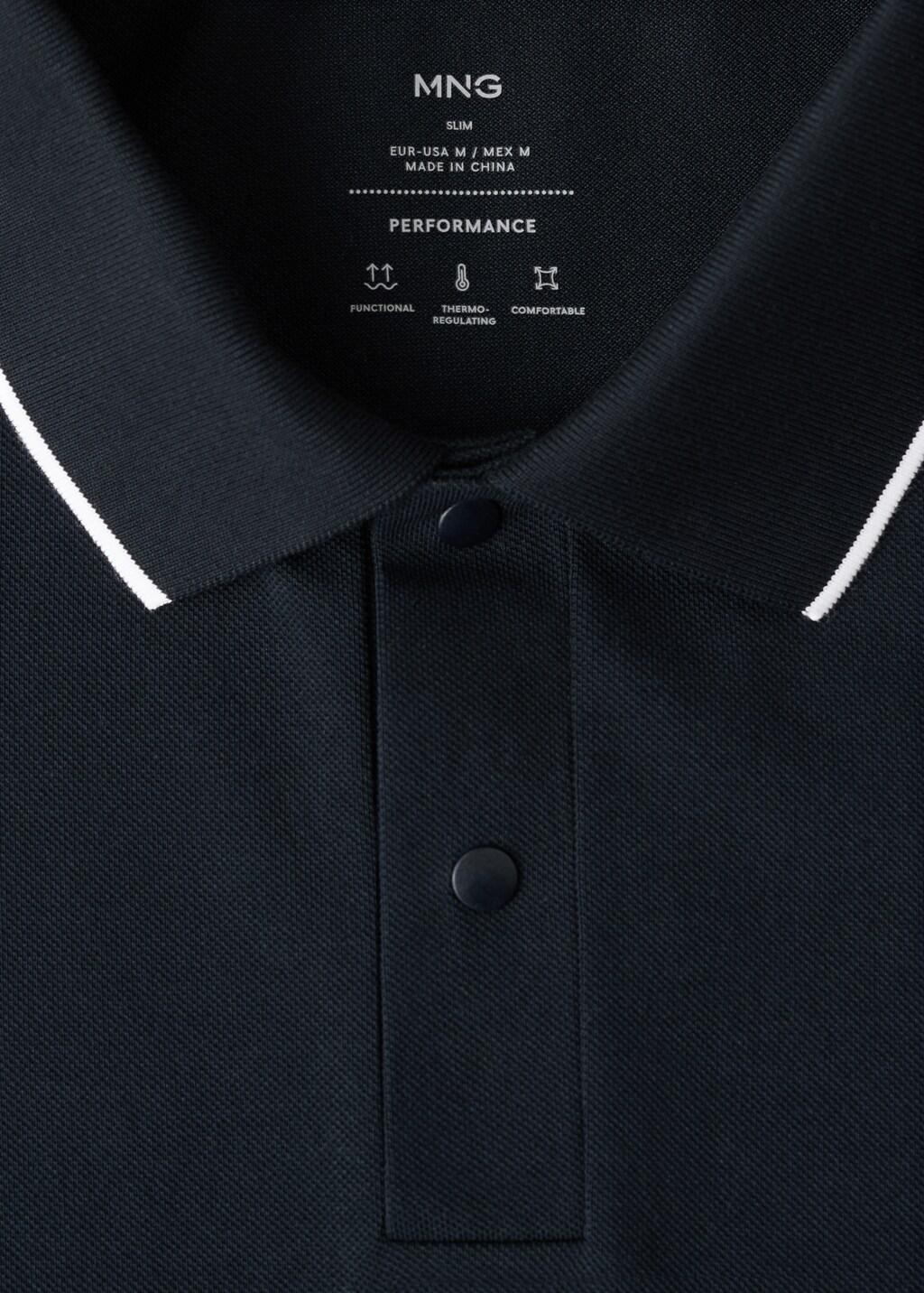 Navy Comfort Stretch Coolmax Pique Polo, Navy, medium