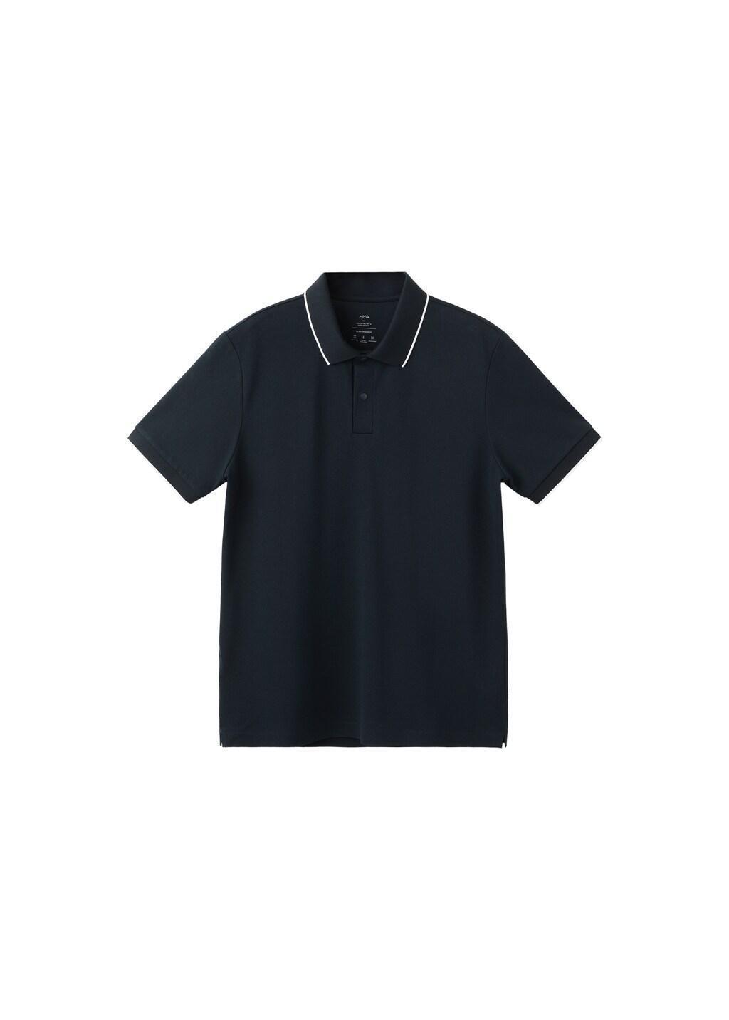 NAVY Comfort stretch Coolmax &reg; piqu&eacute; polo, Navy, large image number 6