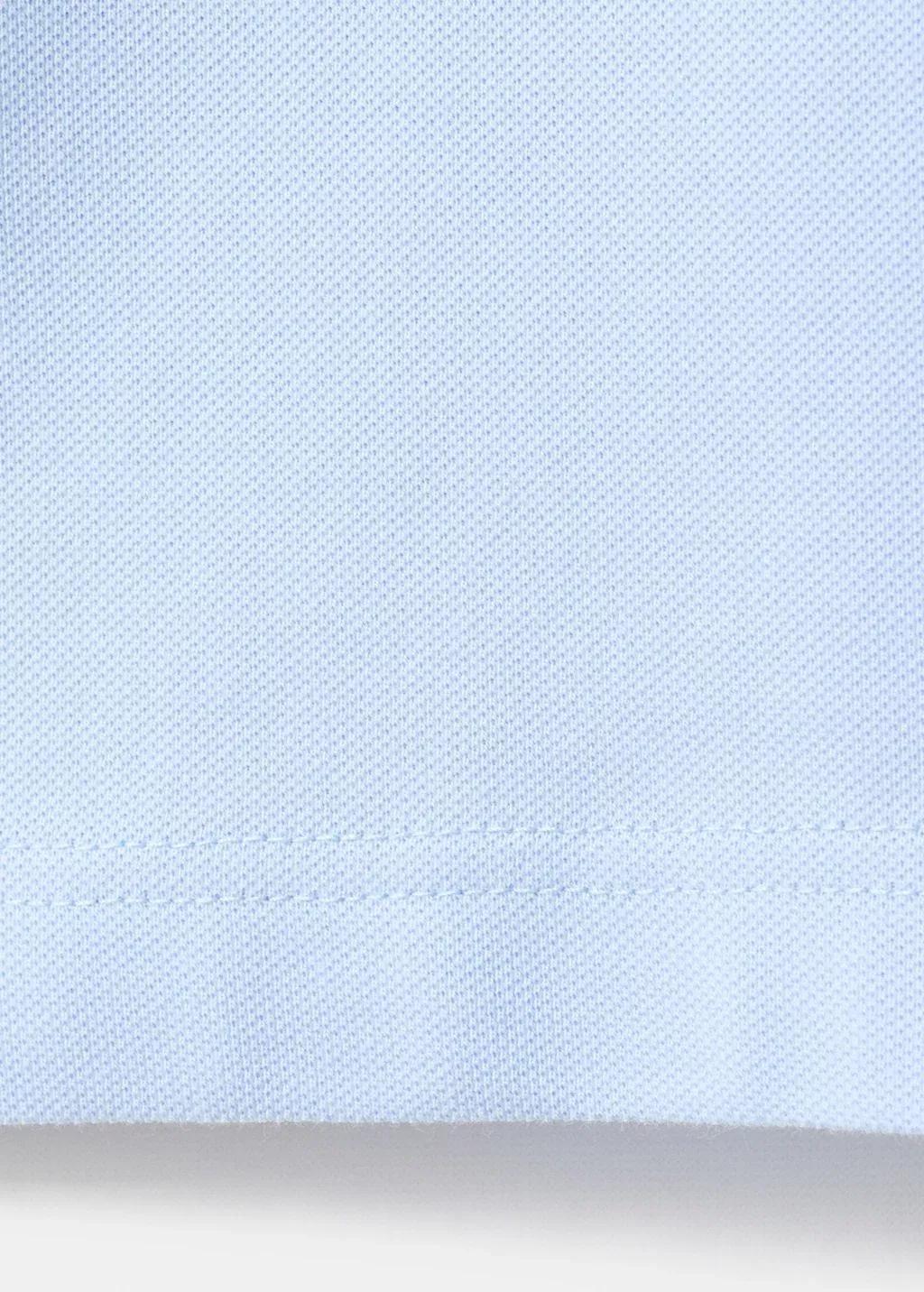 Blue Regular-Fit Cotton Piqu&eacute; Polo Shirt, Light-Pastel Blue, large image number 5