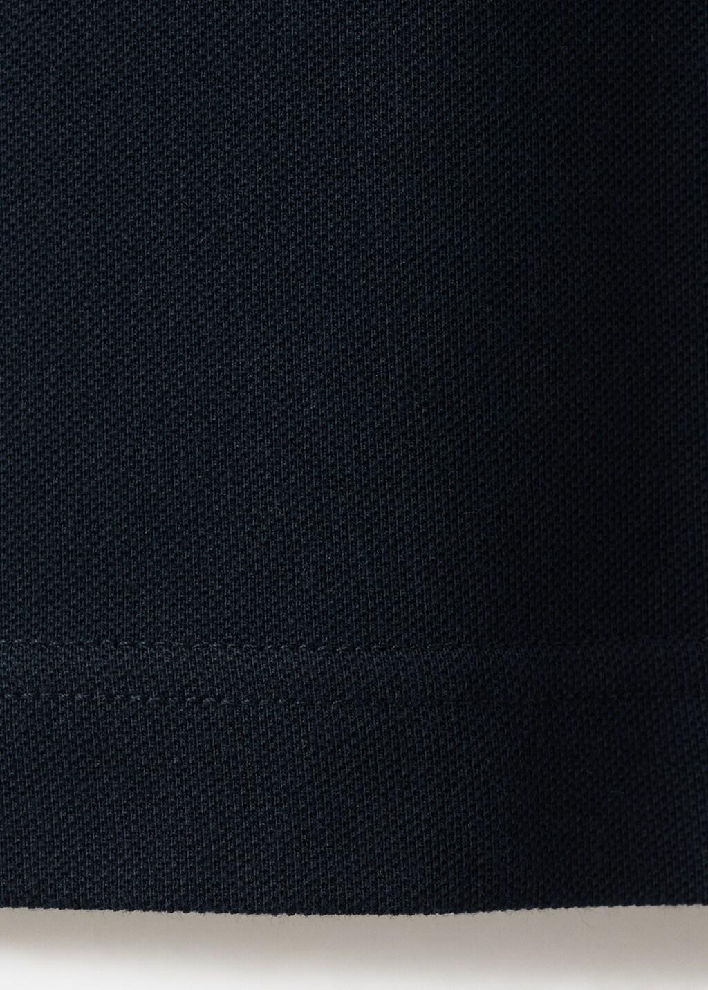 Navy Regular-Fit Cotton Pique Polo Shirt, Navy, large image number 5