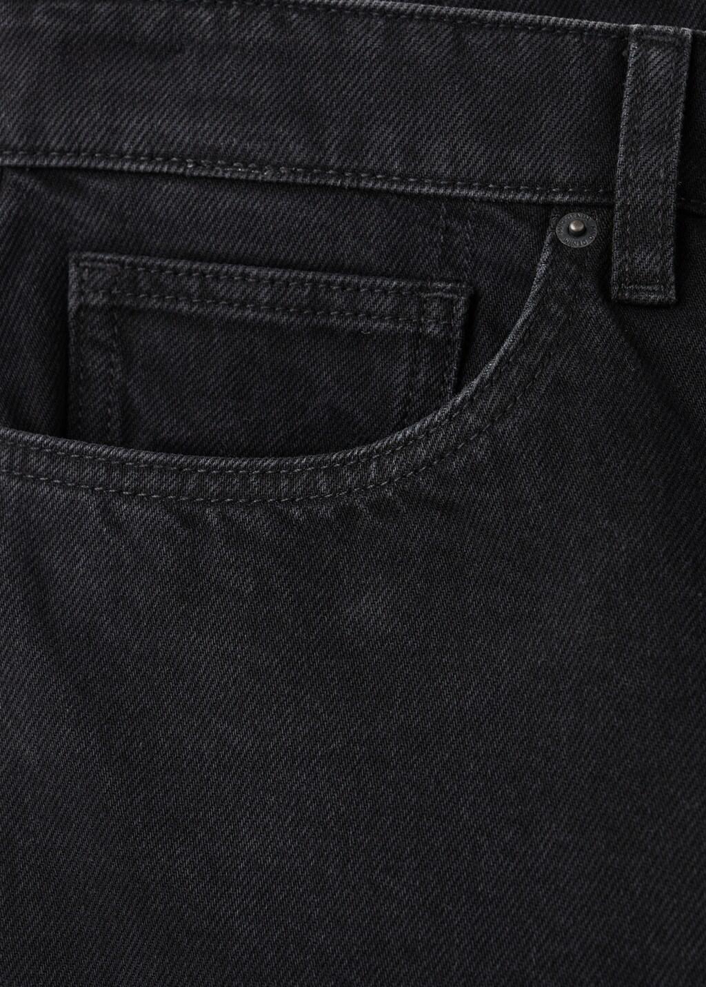 Black Sammy Cropped Carrot-Fit Jeans, Open Grey, large image number 1