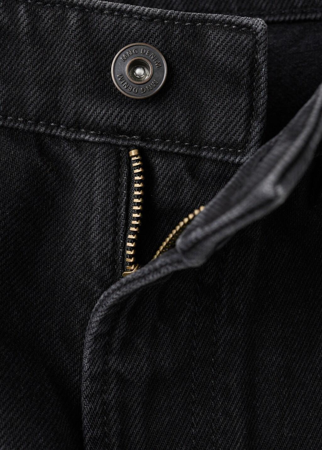 Black Sammy Cropped Carrot-Fit Jeans, Open Grey, large image number 5