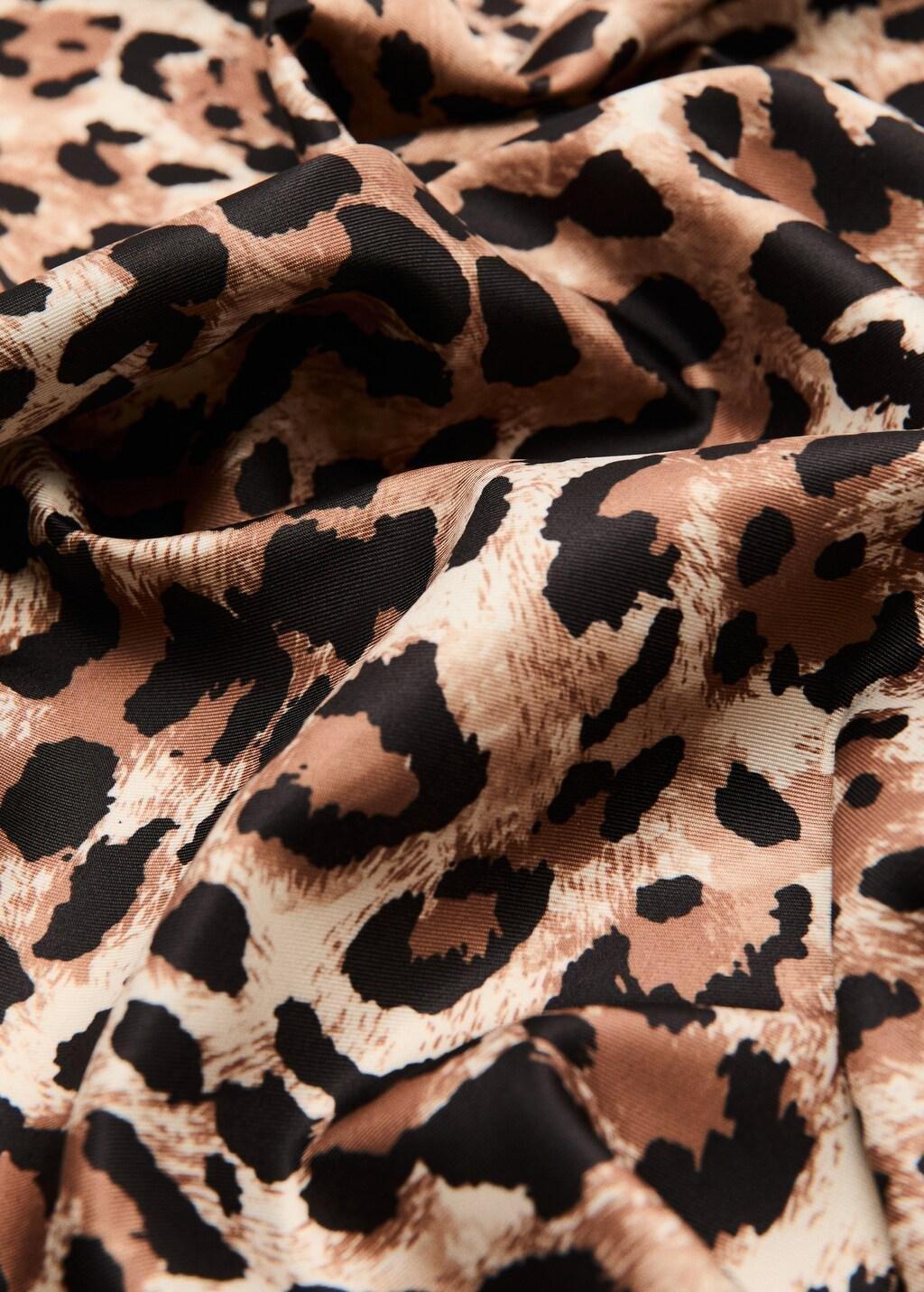 Brown Animal Print Scarf, 0201_30, large image number 0