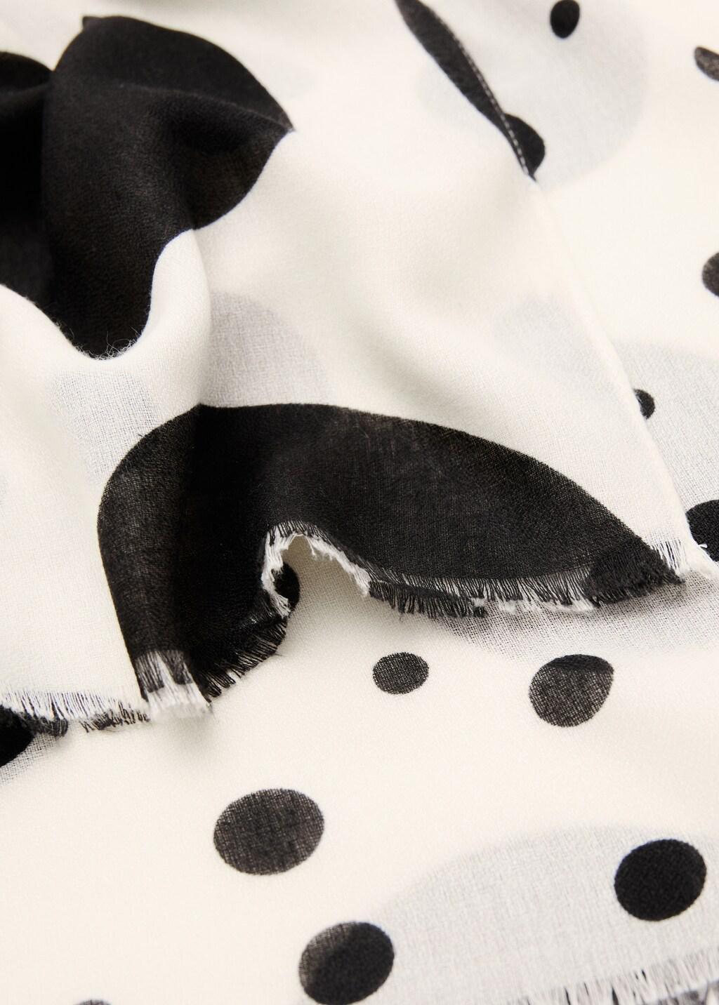 Beige Spots Print Scarf, 0201_05, large image number 0