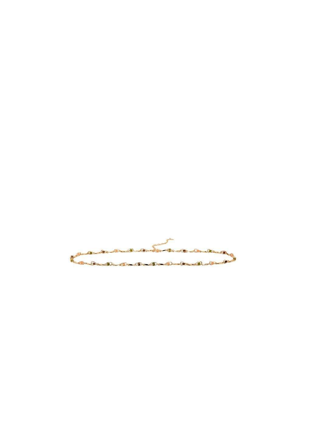 Gold Beaded Chain Belt, Gold, large image number 3