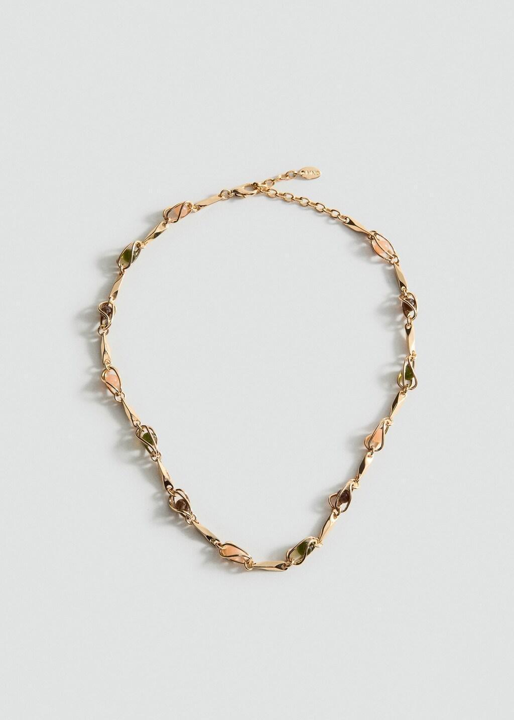 Gold Combined Beads Necklace, Gold, large image number 4