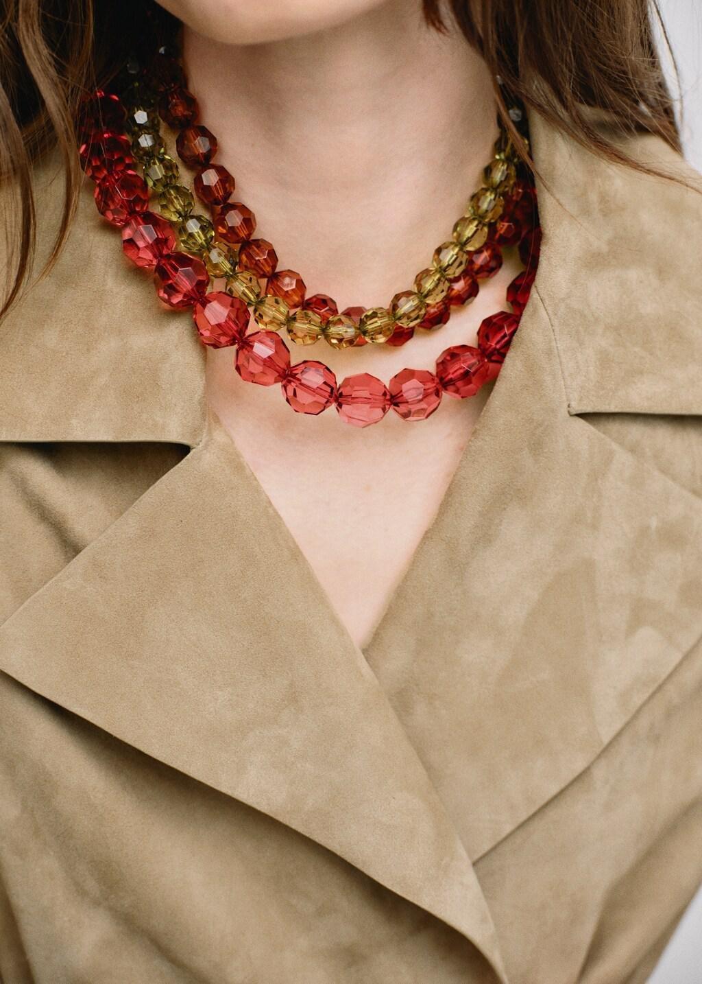 LT-PASTEL PINK Combined beads necklace, Light-Pastel Pink, medium