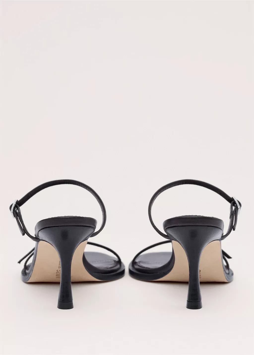 Brown 100% Leather Sandals With Buckle Straps, Dark Brown, large image number 2