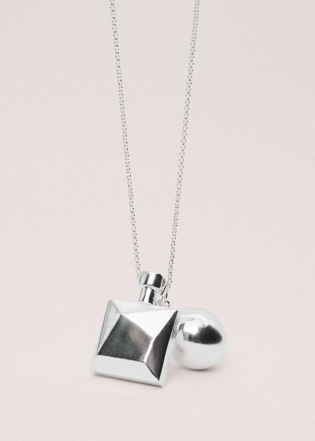 Silver Collar With Combined Geometric Adornments, Silver, large image number 1