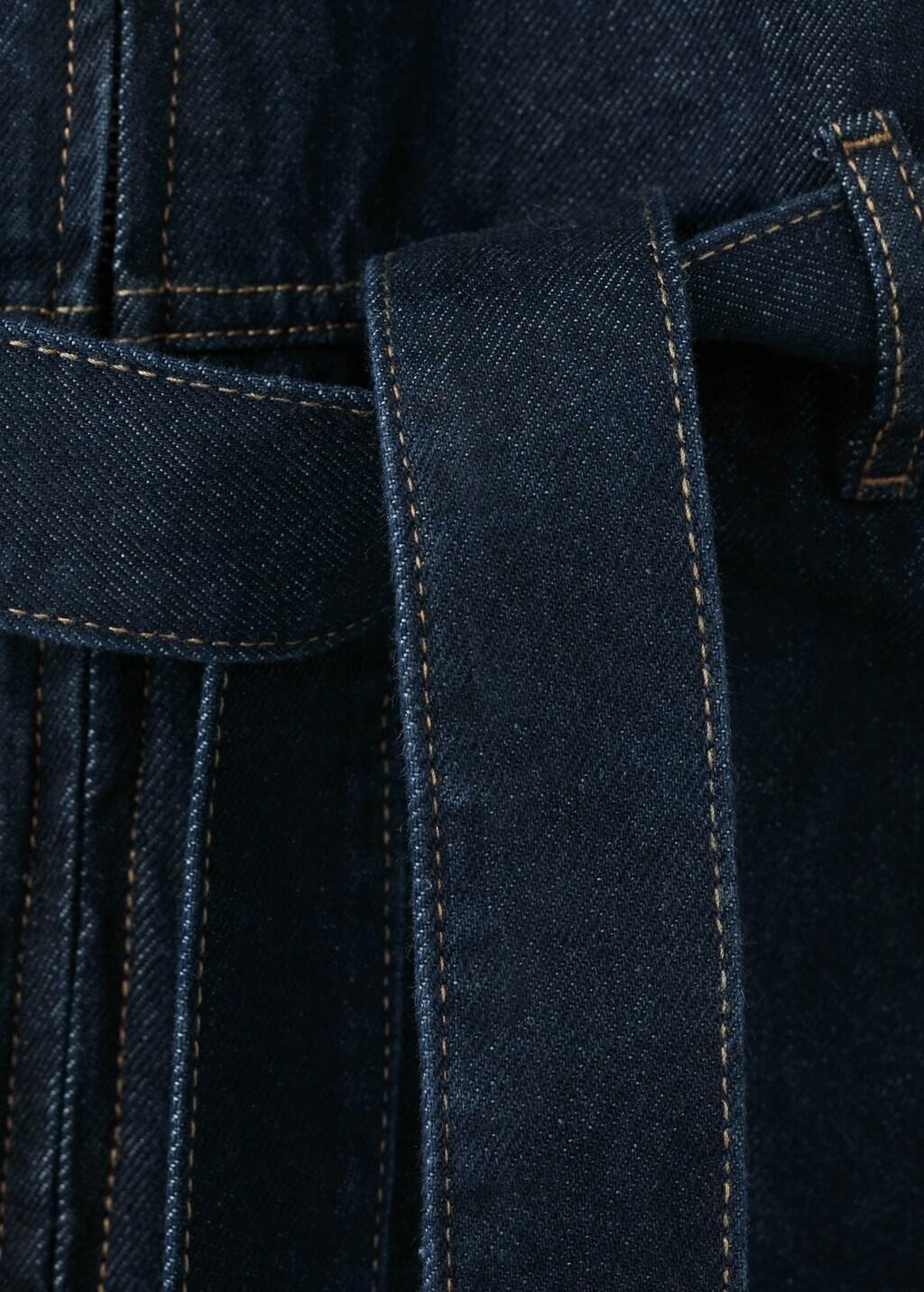 Blue Belt Denim Jumpsuit, Open Blue, large image number 5