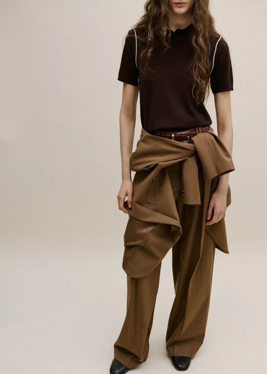 Brown Contrasting Stripes Sweater, 0201_32, large image number 0