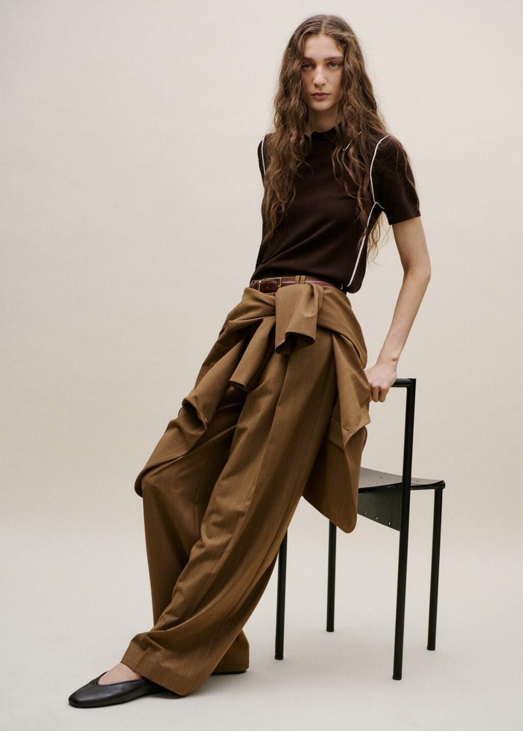 Brown Contrasting Stripes Sweater, 0201_32, large image number 3