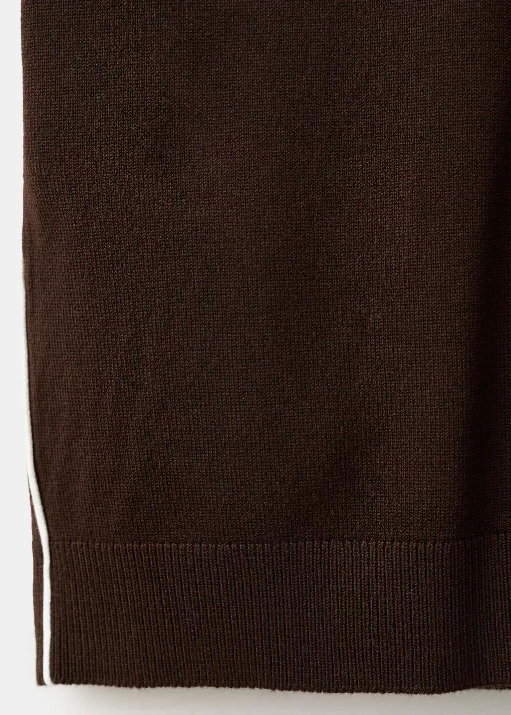 Brown Contrasting Stripes Sweater, 0201_32, large image number 4