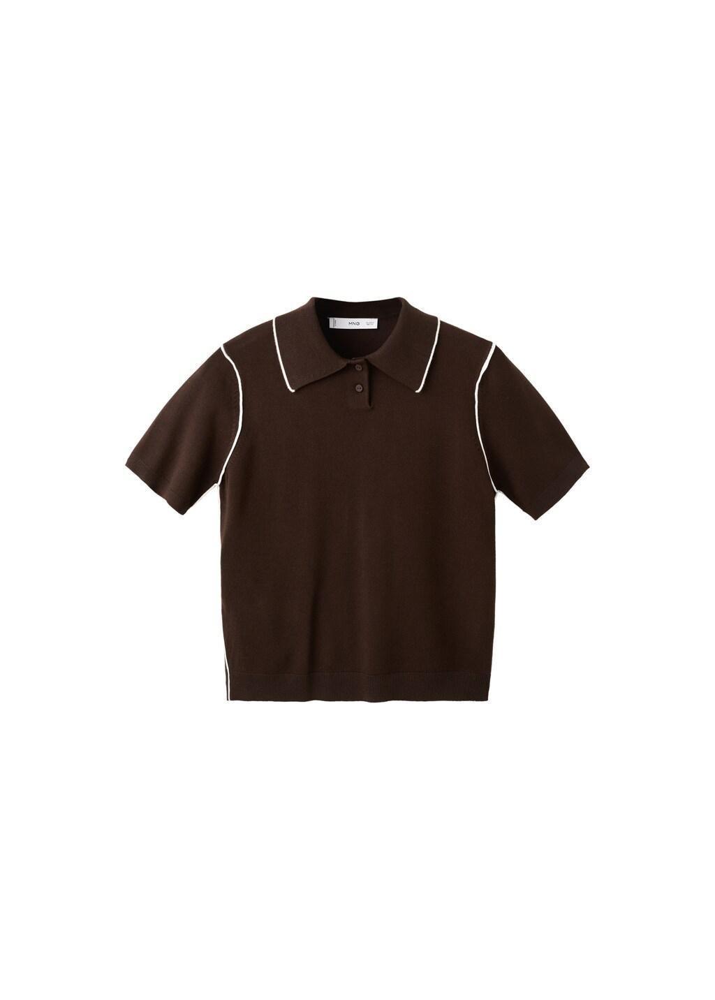 Brown Contrasting Stripes Sweater, 0201_32, large image number 6