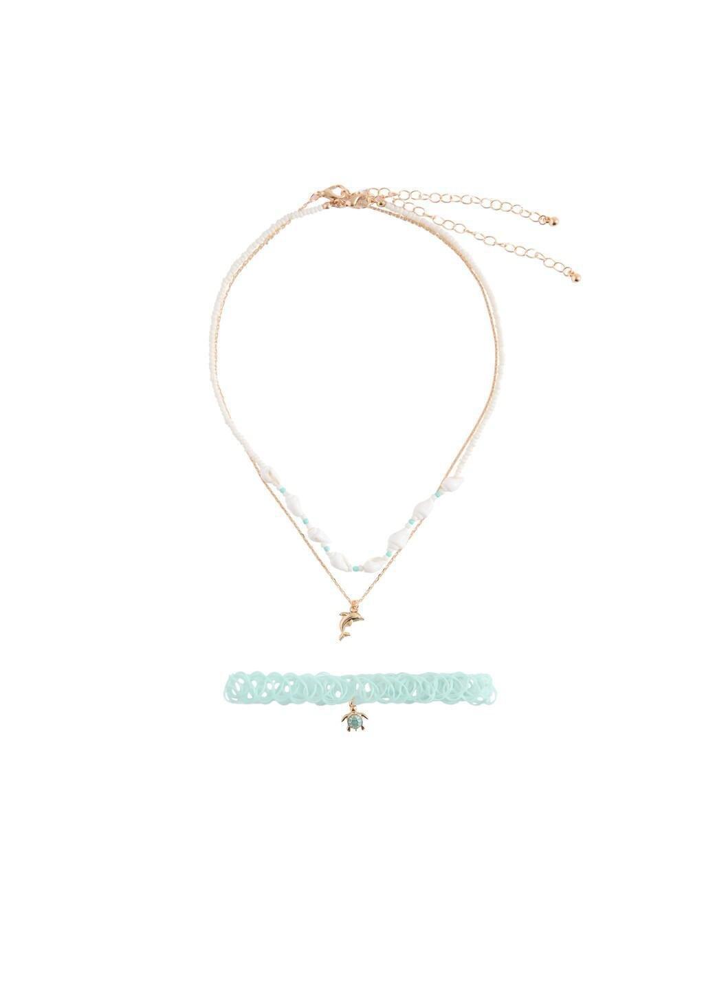 Turquoise Combined Necklace Pack, Kids Girl, Turquoise - Aqua, large image number 2