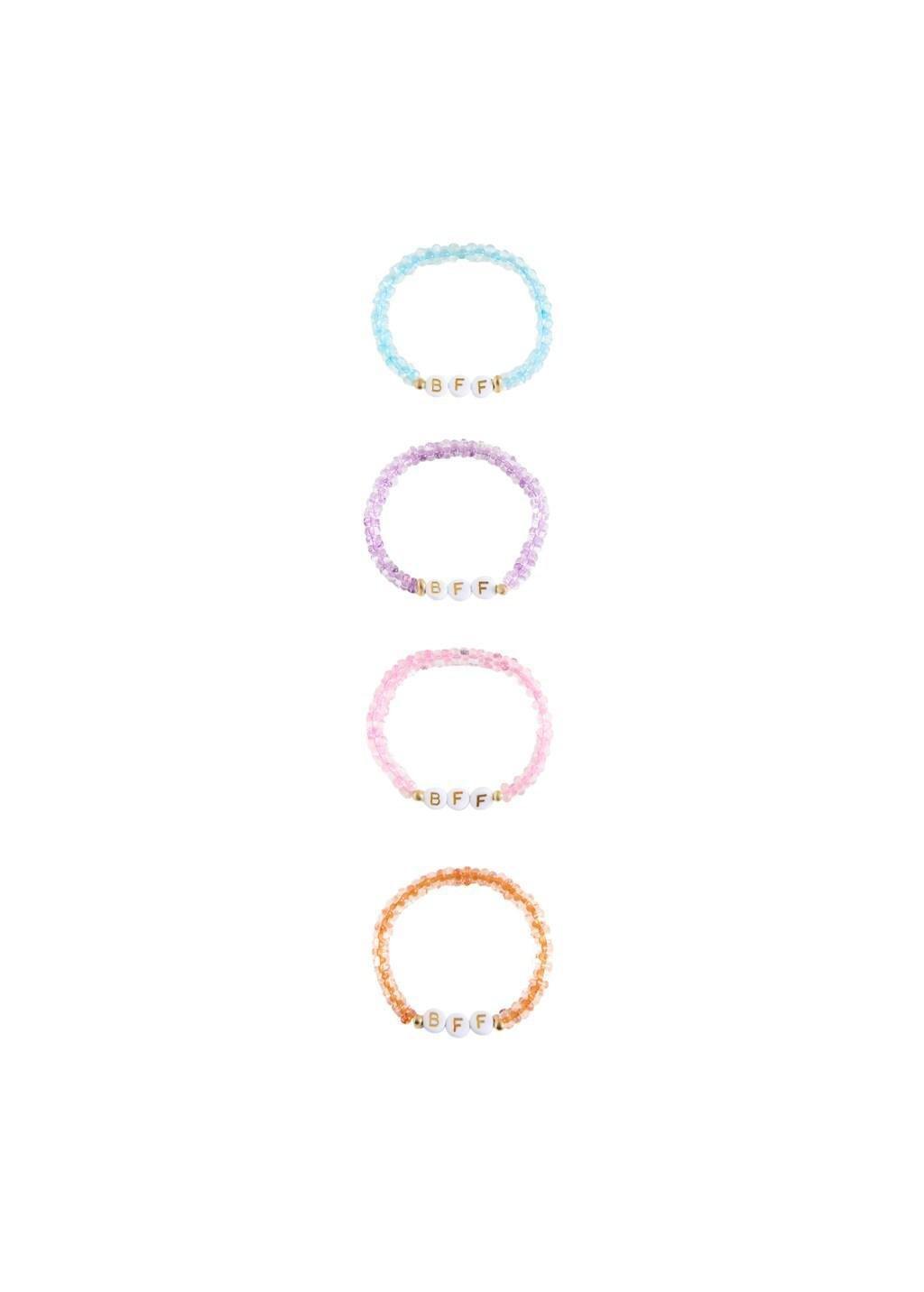 Pink Pack Of 4 Best Friends Bracelets, Kids Girl, Pink, large image number 1