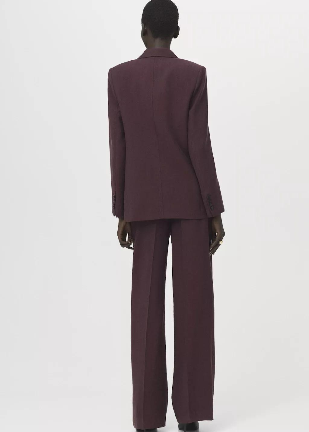 Purple Low-Rise Lyocell Trousers, Medium Purple, large image number 2