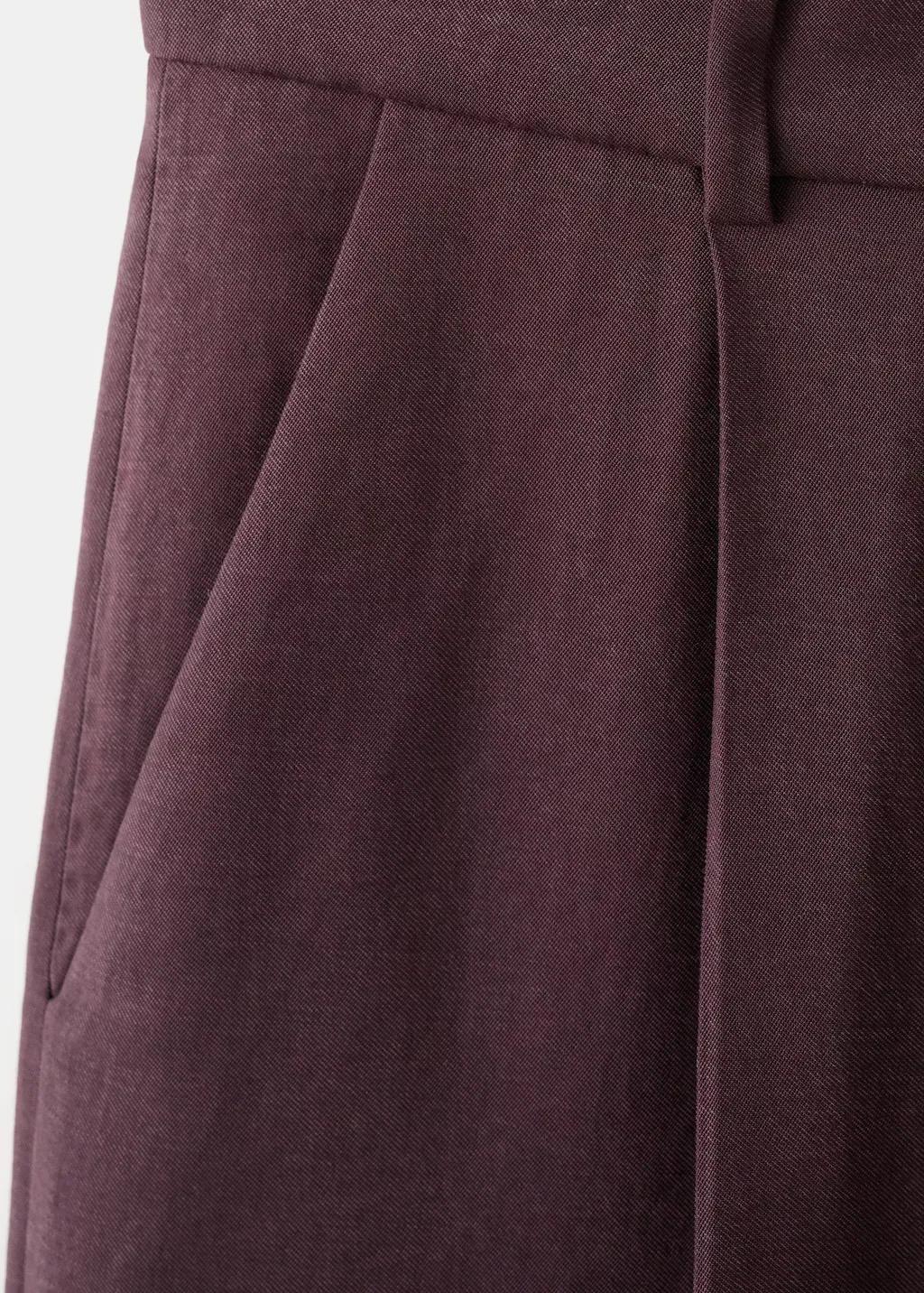 Purple Low-Rise Lyocell Trousers, Medium Purple, large image number 5